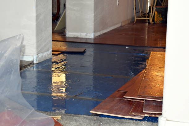 Professional Sewage Cleanup technician working in Rio Vista, TX